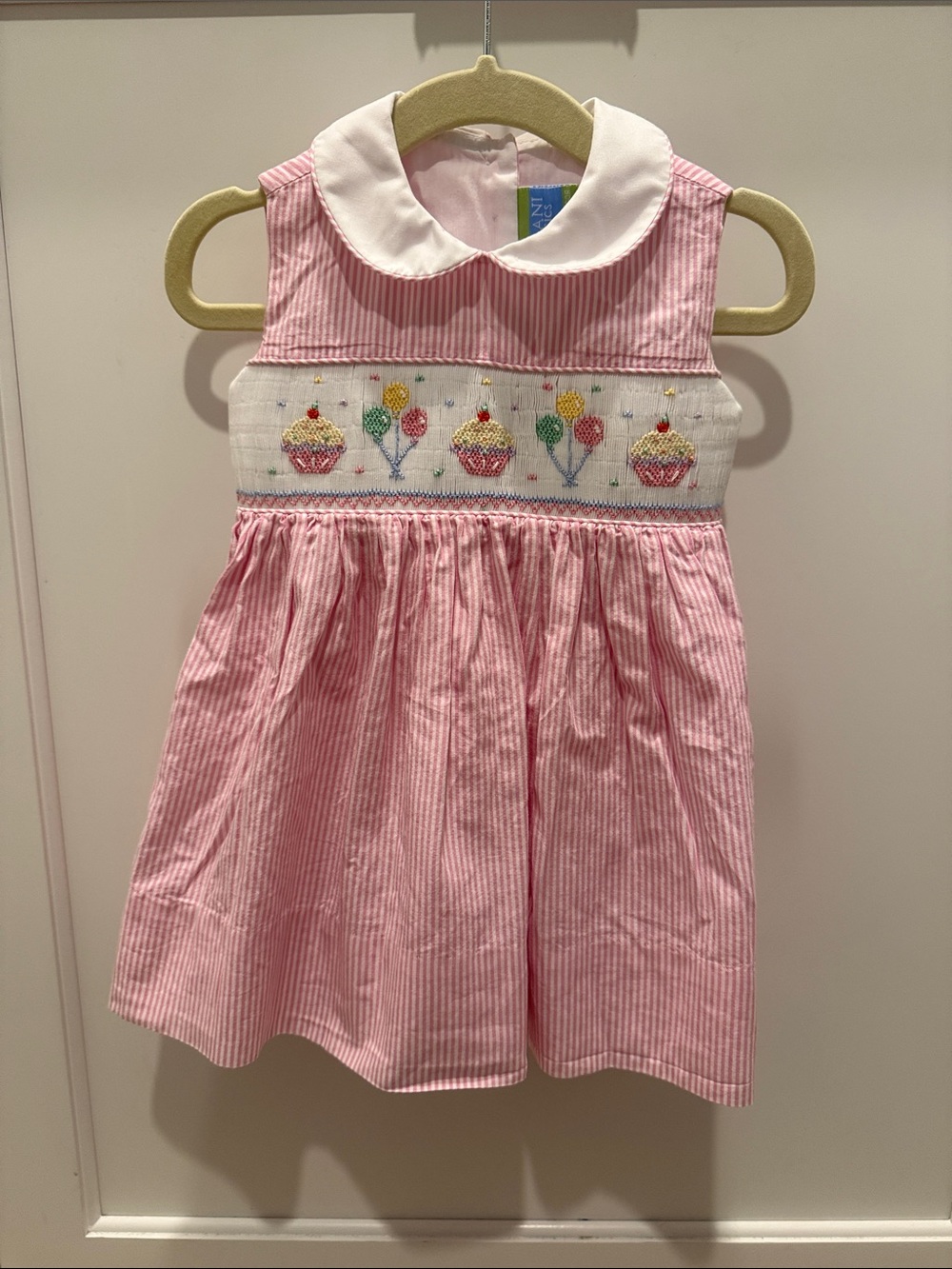 NWOT smocked birthday dress, 12m